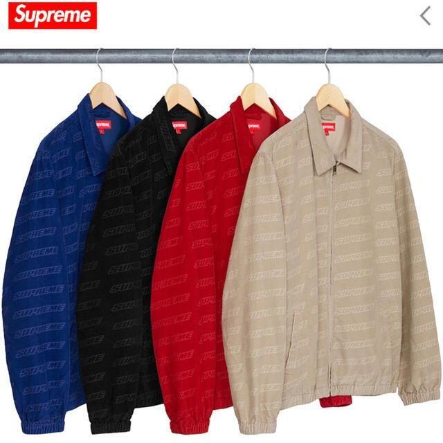 Gジャン/デニムジャケット18SS supreme debossed logo corduroy jkt