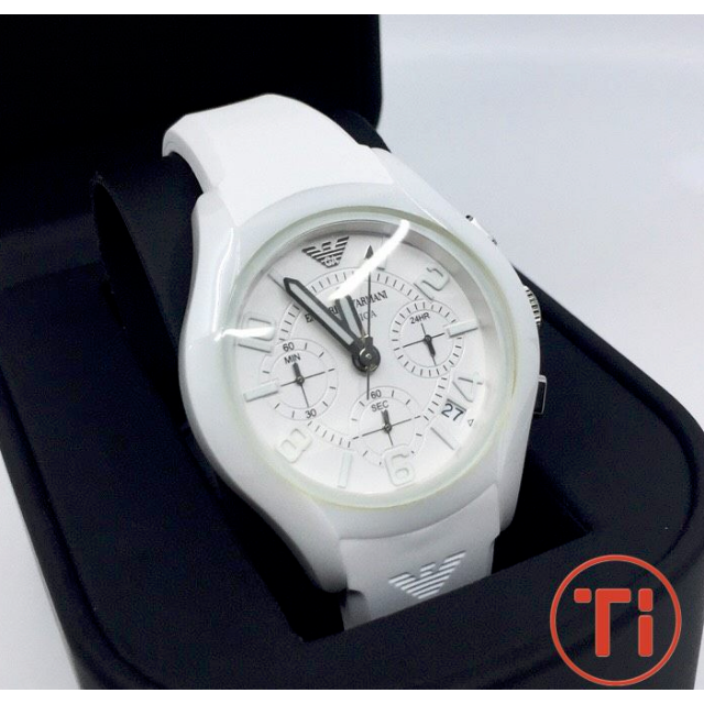 EMPORIO ARMANI White Ceramic ウォッチ 腕時計