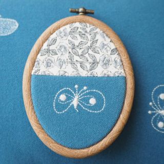 ミナペルホネン(mina perhonen)のファブリック 刺繍枠 壁掛け セット(インテリア雑貨)