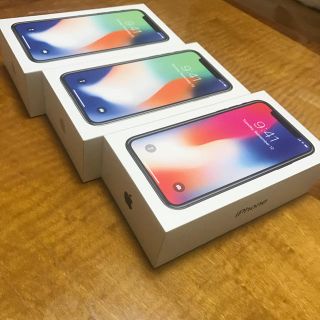 アップル(Apple)の新品❤️iPhone X 64G 3台(スマートフォン本体)