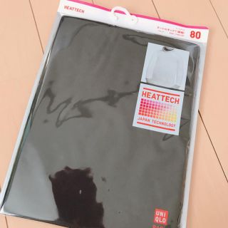 ユニクロ(UNIQLO)のUNIQLO タートルネックT ヒートテック ブラック 80(Ｔシャツ)