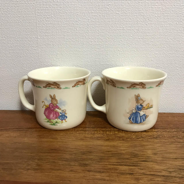 英国 ROYAL DOULTON BUNNYKINS カップ 2コ 送料無料