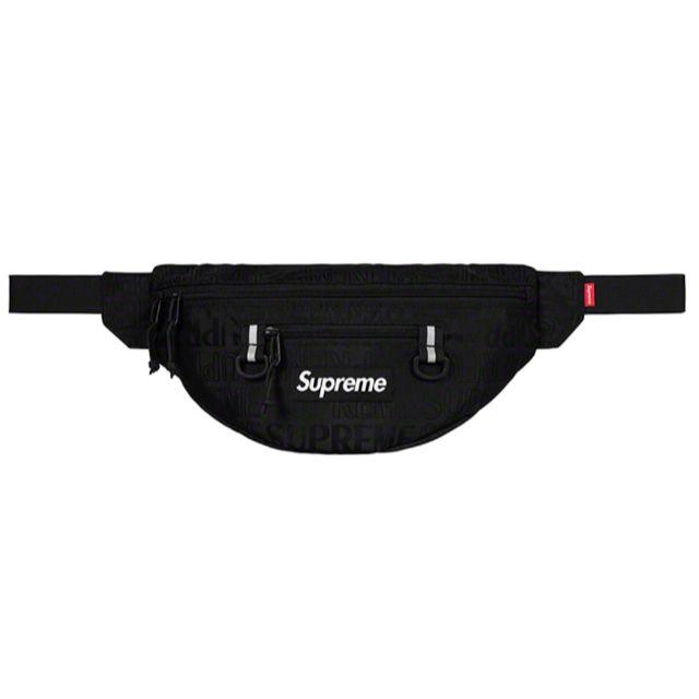 supreme 立ち上げ Waist Bag 黒 ウエストバッグ