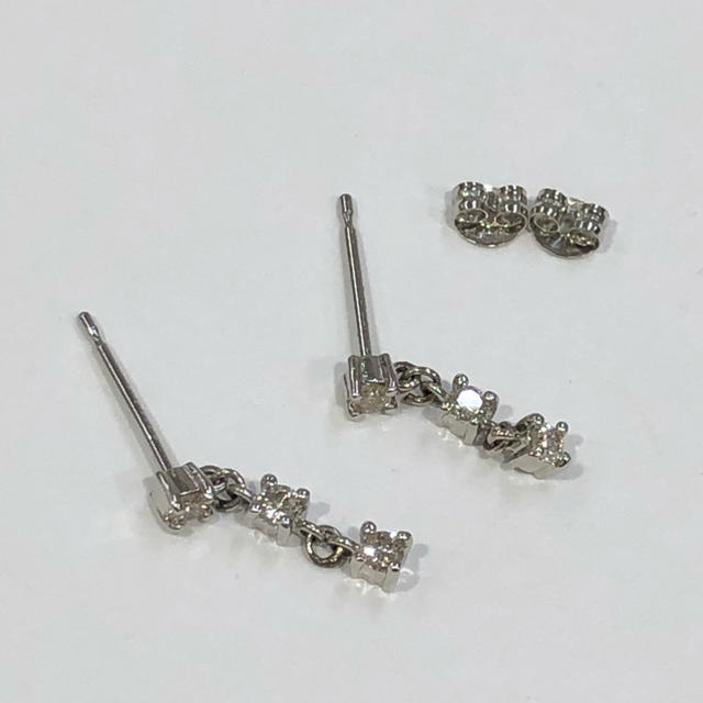 PT900 ダイヤモンド 3連ピアス 0.20ctの通販 by Su's shop｜ラクマ