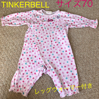 ティンカーベル(TINKERBELL)のティンカーベル☆ロンパース サイズ70 レッグウォーマー付き(ロンパース)