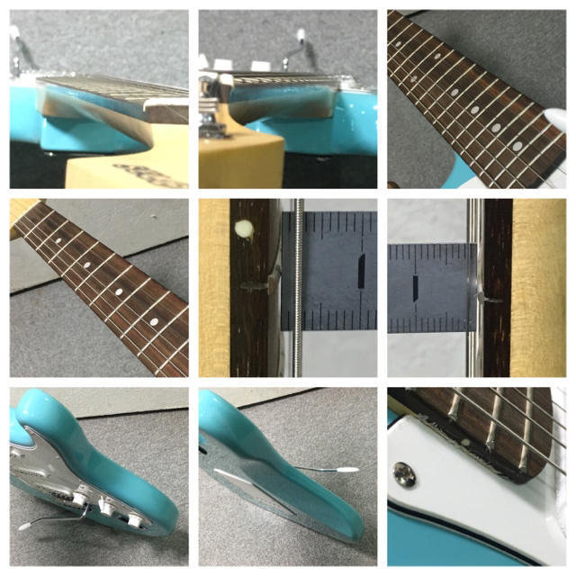 入門用エレキギター ストラト型 水色 楽器のギター(エレキギター)の商品写真