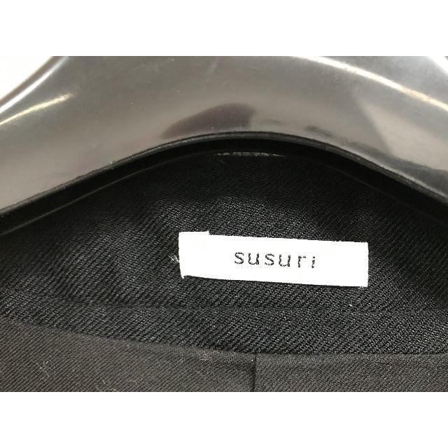 susuri シンプルベスト 4ボタン ススリ 黒 ブラックカラー
