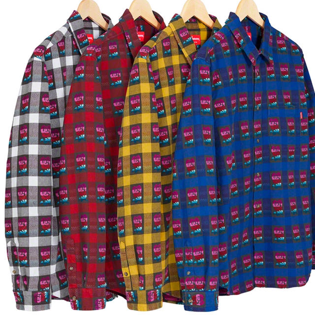 Supreme Rose Buffalo Plaid Shirt Red S