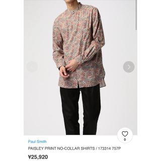 ポールスミス(Paul Smith)のPAISLEY PRINT NO-COLLAR SHIRTS(シャツ)