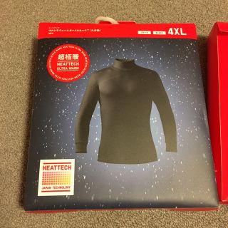 ユニクロ(UNIQLO)のUNIQLO超極暖4XLブラック3枚セット(Tシャツ(長袖/七分))