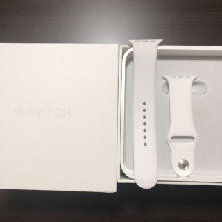 アップルウォッチ(Apple Watch)の【純正品】Apple Watch series2 42mm バンド  白(腕時計(デジタル))