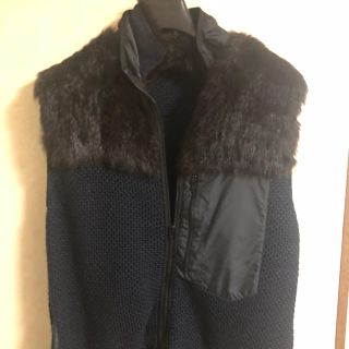 サカイ(sacai)のsacai サカイ ウール ラビットファー ベスト(ベスト)