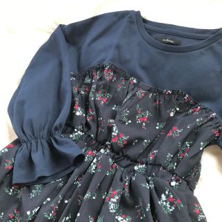 ダブルクローゼット(w closet)の最終値下げ！！ 花柄ワンピース🌸(ひざ丈ワンピース)