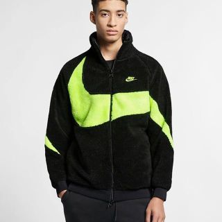 ナイキ(NIKE)のNIKE BIG SWOOSH BOA JACKET XXLサイズ イエロー(ブルゾン)