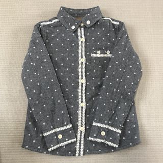 10/19 値下げ済　美品  130サイズ  裏シャギー暖かシャツ 姉妹コーデ(ニット)