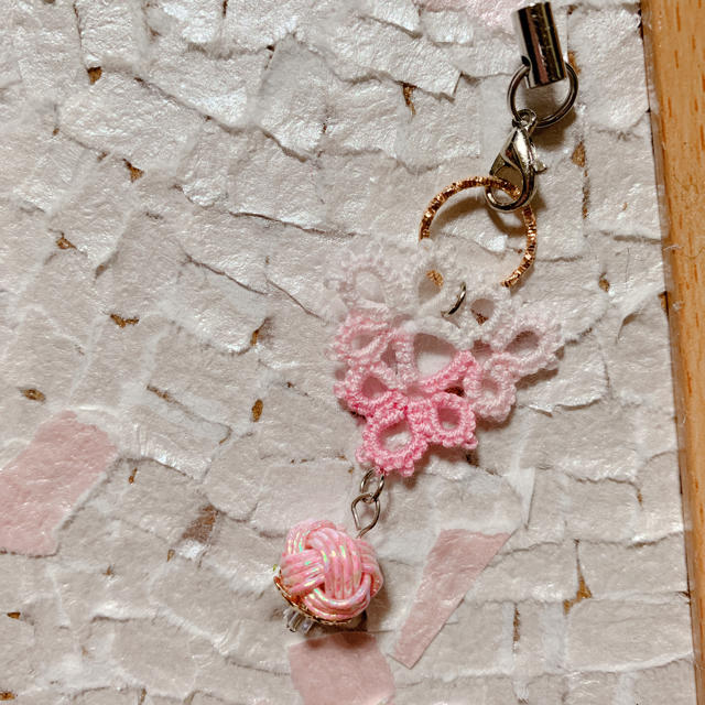 水引細工 タティングレース 桜の三角ストラップの通販 By Mioahandmade S Shop ラクマ