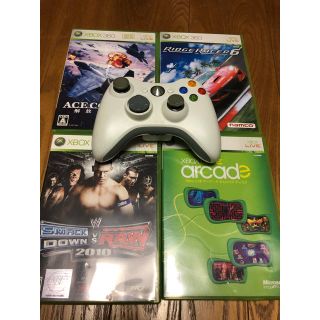 エックスボックス360(Xbox360)のXBOX ソフト4本コントローラー1個セット(家庭用ゲームソフト)