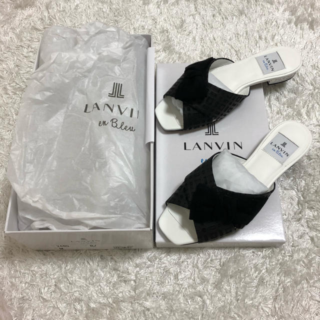 LANVIN en Bleu(ランバンオンブルー)のご専用です♡新品♡未使用ランバン オンブルー♡リボンサンダル レディースの靴/シューズ(サンダル)の商品写真