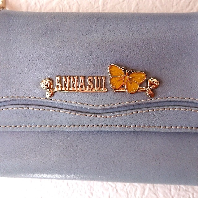 ANNA SUI(アナスイ)の【ANNA SUI】アナスイ  三つ折り財布/ブルーグレー/レザー レディースのファッション小物(財布)の商品写真