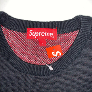 シュプリーム(Supreme)のsupreme 19ss tag logo sweater black  L 1(ニット/セーター)