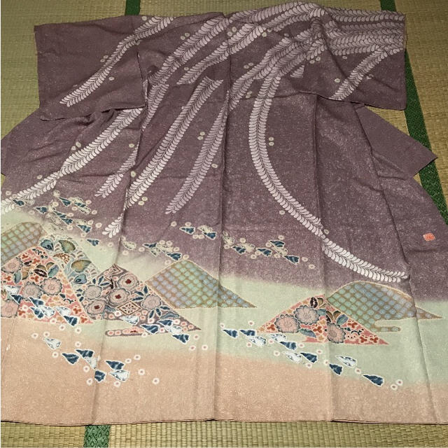 キラキラ金通し!正絹 十日町友禅 辻ヶ花訪問着 キラキラ金通し!正絹 十日町友禅 辻ヶ花訪問着
