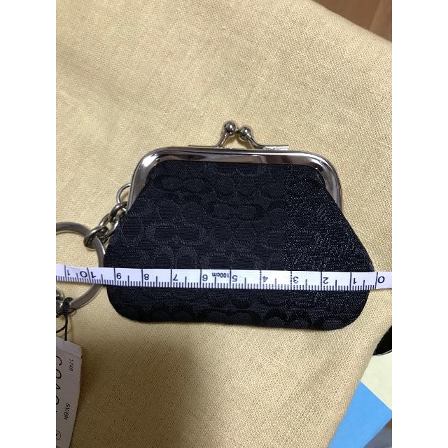 COACH - 新品タグ付○コーチ ブラックがま口小銭入れ キーホルダーの