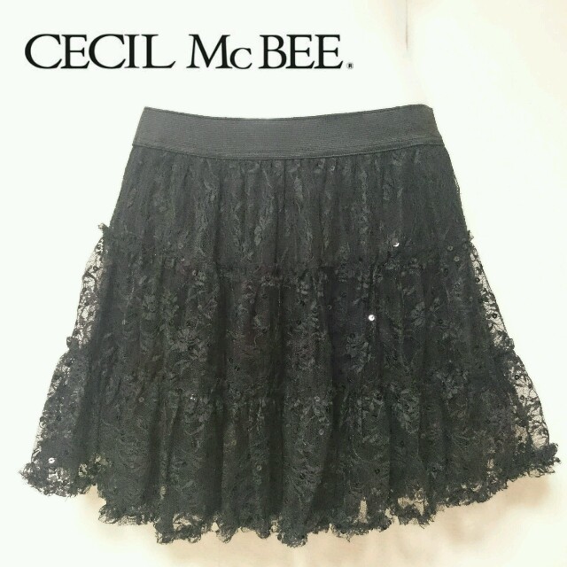 CECIL McBEE(セシルマクビー)の♥セシル♥花柄レースチュールスカート♥ レディースのスカート(ミニスカート)の商品写真