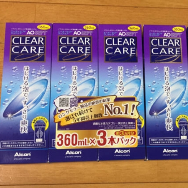 clear crea(クリアクレア)のコンタクト 洗浄液 クリアケア 4本セット インテリア/住まい/日用品の日用品/生活雑貨/旅行(日用品/生活雑貨)の商品写真