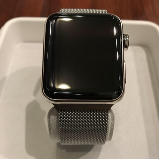 アップルウォッチ(Apple Watch)のApple Watch series3 42mm セルラー シルバー ステンレス(腕時計(デジタル))