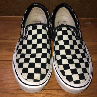 ヴァンズ(VANS)のVANS スリッポン ライトV98LITE 18SP BLK/WHT CHK(スリッポン/モカシン)