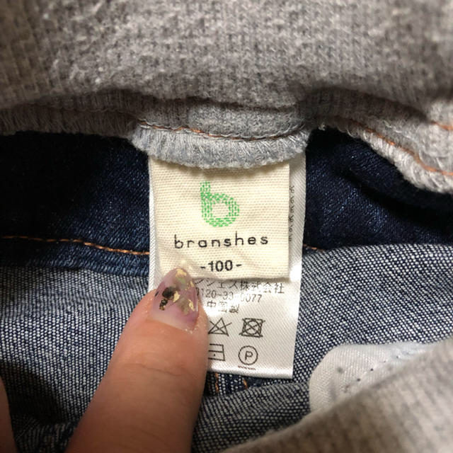 Branshes(ブランシェス)のbranshes デニム100cm キッズ/ベビー/マタニティのキッズ服女の子用(90cm~)(パンツ/スパッツ)の商品写真