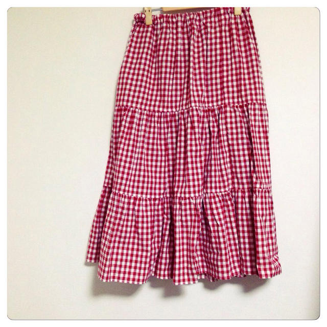 BEAMS(ビームス)の赤チェック♡ロングスカート レディースのスカート(ロングスカート)の商品写真
