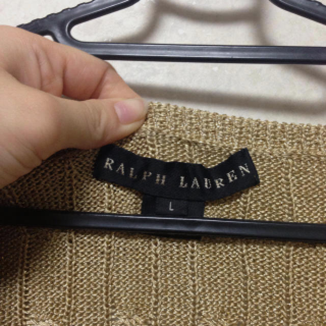 Ralph Lauren(ラルフローレン)のラルフローレン☆ゴールドニット レディースのトップス(ニット/セーター)の商品写真