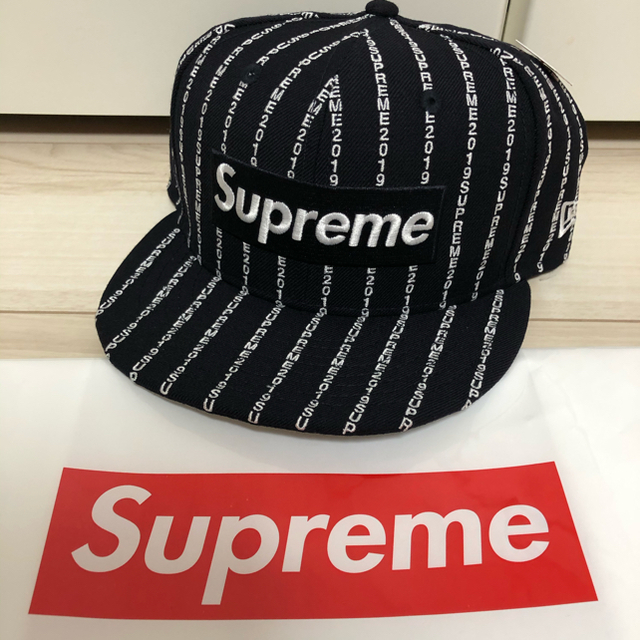 supreme new era cap Text Stripe