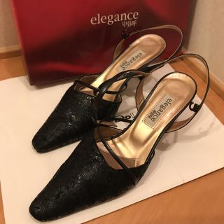 エレガンスヒミコ(elegance卑弥呼)の超美品 elegance卑弥呼 黒パンプス(ハイヒール/パンプス)