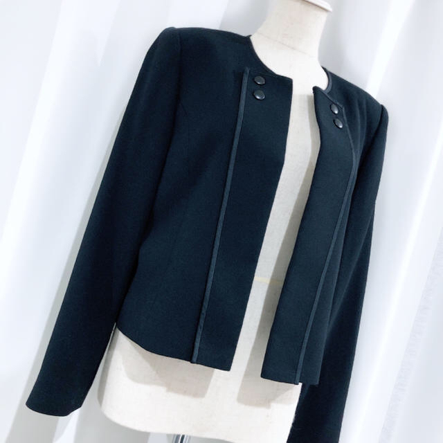 SOIR(ソワール)の東京ソワール SOIR ◆ ノーカラー ジャケット  レディースのフォーマル/ドレス(礼服/喪服)の商品写真