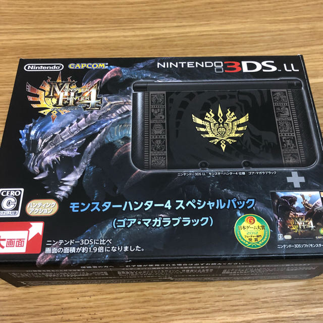 ニンテンドー3DS(ニンテンドー3DS)の☆モンスターハンター ゴアマガラブラック 3DS LL 本体☆超美品 エンタメ/ホビーのゲームソフト/ゲーム機本体(携帯用ゲーム機本体)の商品写真