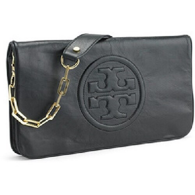 クラッチバッグトリーバーチ Tory Burch ボンベ レバ レザー ショルダークラッチ