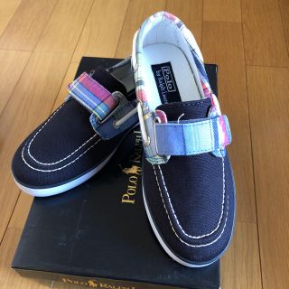 ラルフローレン(Ralph Lauren)の新品未使用箱付き ラルフローレン  キッズシューズ  デッキシューズ 19cm(スニーカー)