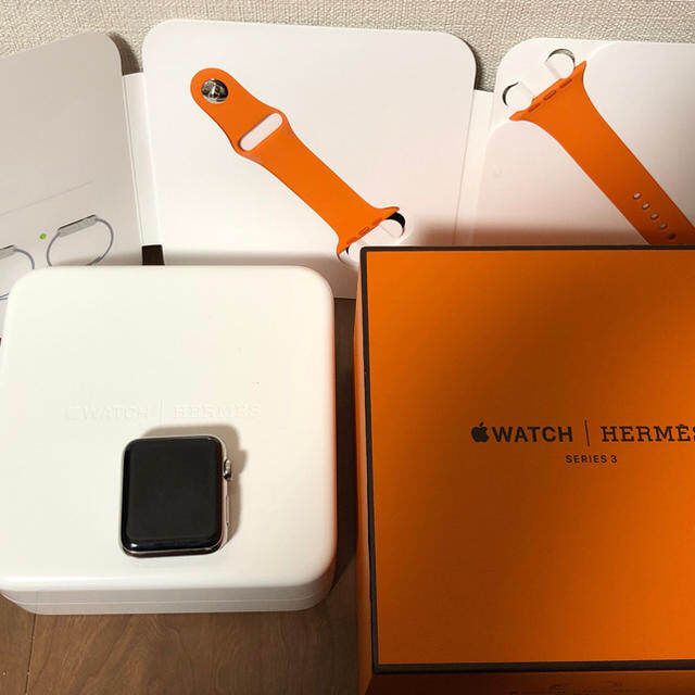 【返品交換不可】 Apple 42mm Care加入済 エルメスモデル Series3 AppleWatch - Watch 腕時計(デジタル)