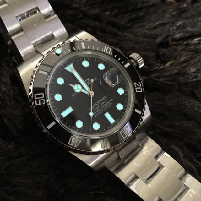 black sub ceramic bezel 904L 即日発送