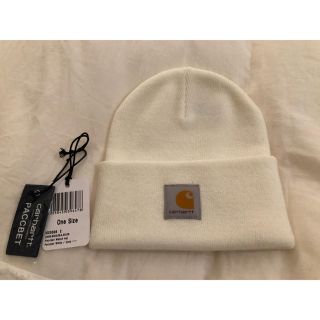 カーハート(carhartt)の込み 正規品 carhartt wip × paccbet ニット キャップ 白(キャップ)