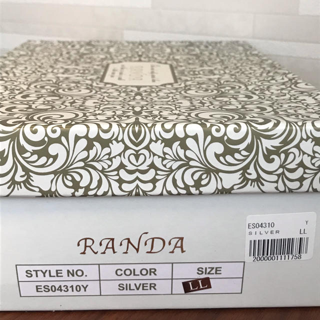 RANDA(ランダ)のRANDA シルバー ヒールサンダル LL レディースの靴/シューズ(サンダル)の商品写真