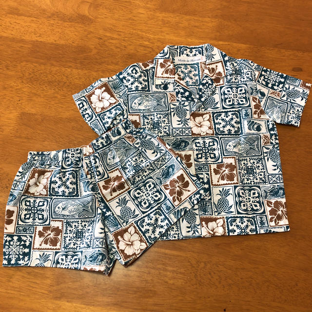 アロハ セットアップ キッズ/ベビー/マタニティのキッズ服男の子用(90cm~)(甚平/浴衣)の商品写真