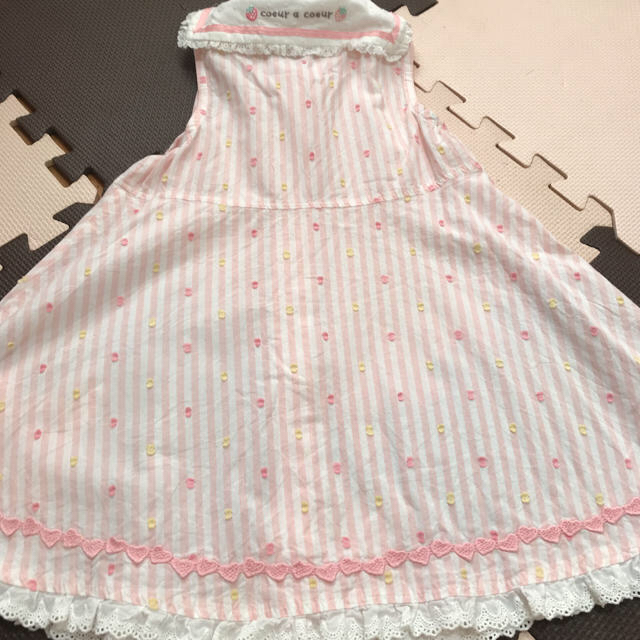 coeur a coeur(クーラクール)のまなママ様専用☆クーラクール  ストライプワンピース100 キッズ/ベビー/マタニティのキッズ服女の子用(90cm~)(ワンピース)の商品写真