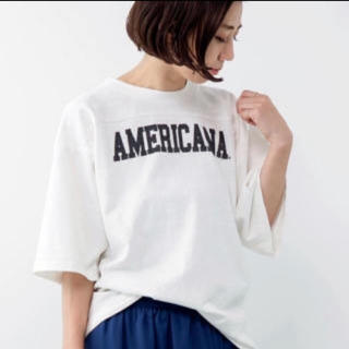 ドゥーズィエムクラス(DEUXIEME CLASSE)の新品 アメリカーナ Tシャツ ホワイト オーバーサイズT ドゥーズィエムクラス(Tシャツ(半袖/袖なし))