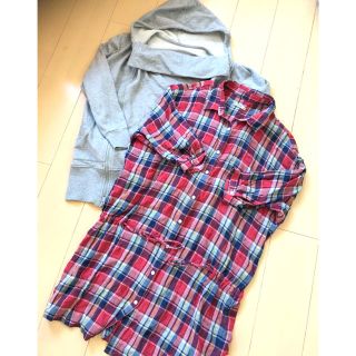 ギャップ(GAP)のGAP チェックシャツ マタニティ チュニック ワンピース(マタニティワンピース)