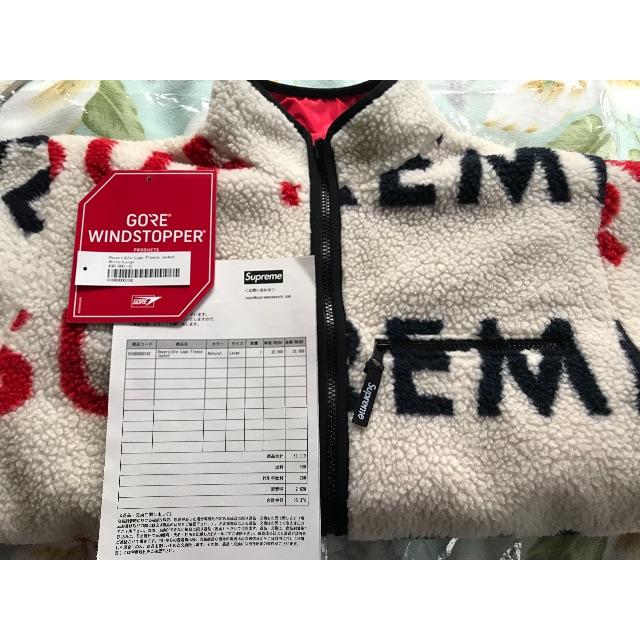 supreme リバーシブル ロゴ フリース Lジャケット/アウター