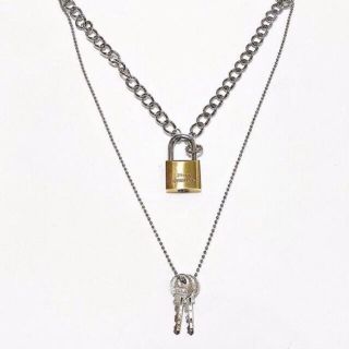 バレンシアガ(Balenciaga)のtrendywoobi Lock / key necklace(ネックレス)