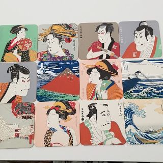 浮世絵コースター12枚(版画)